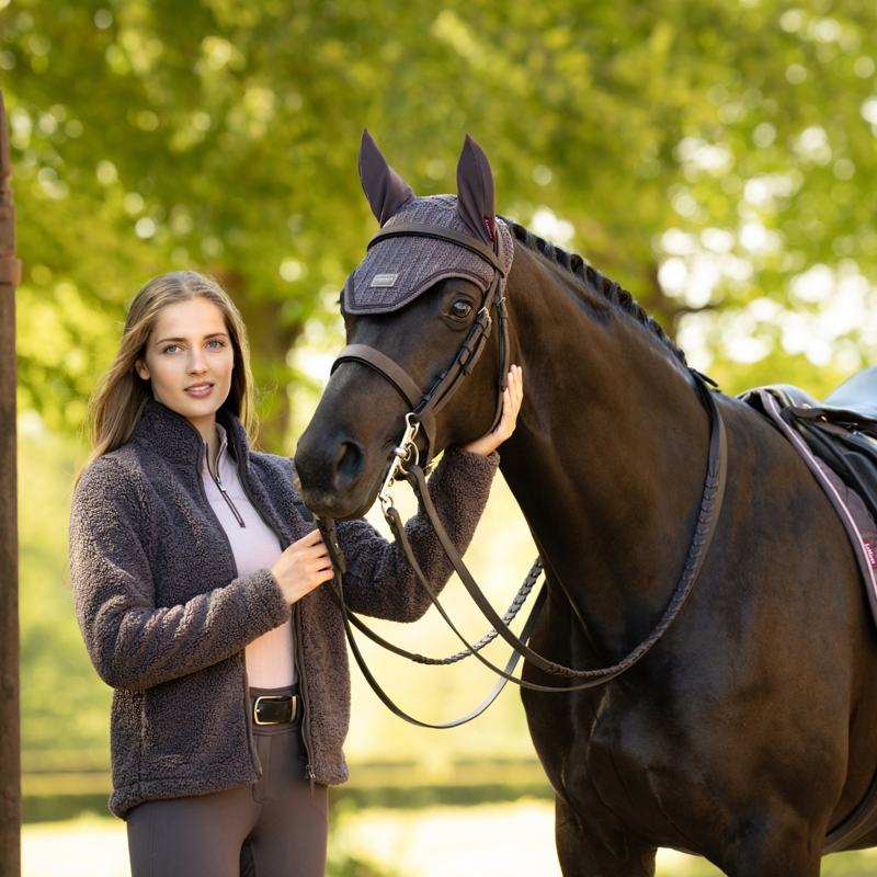 LeMieux Heritage Borg Zip Through Jacket - Cocoa-6