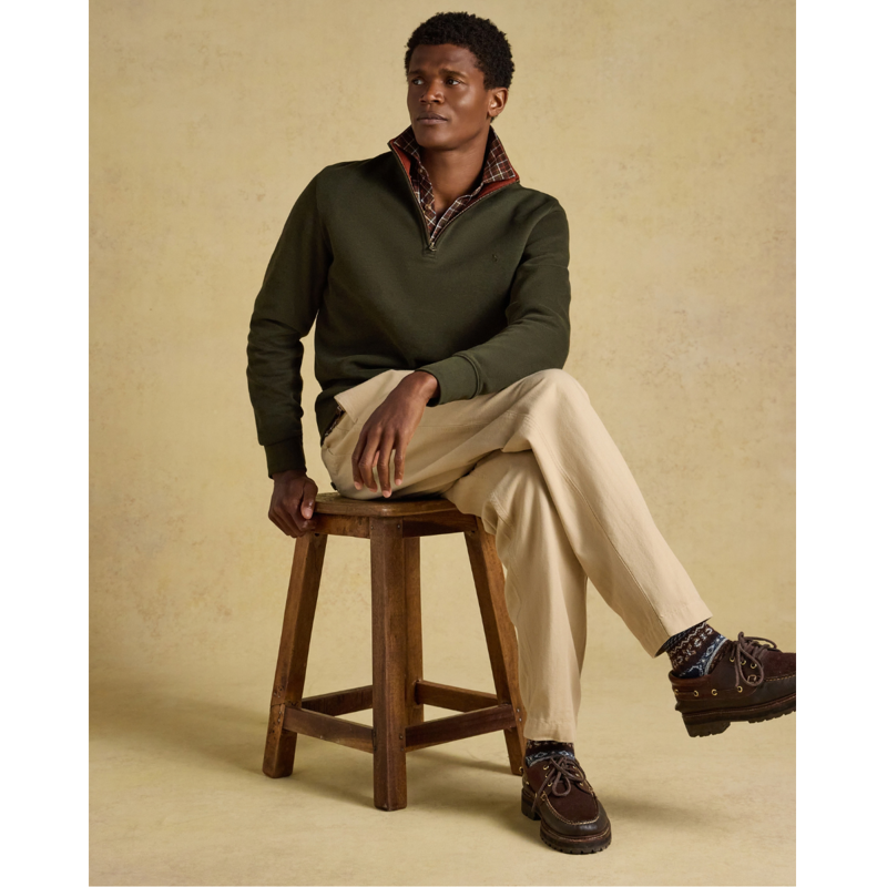 Joules Men's Alistair Quarter Zip Sweatshirt - Green-6