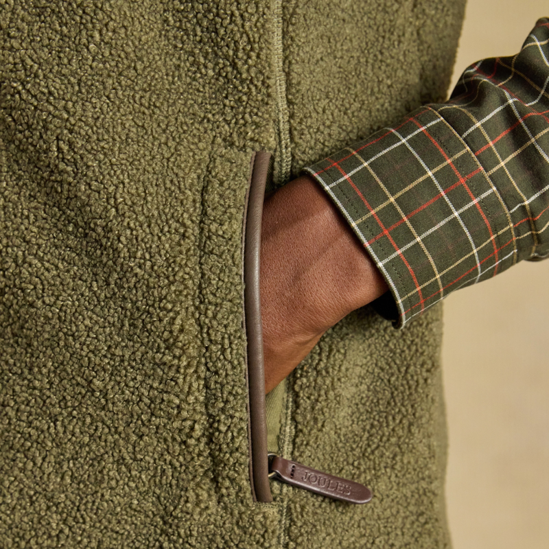 Joules Men's Heritage Borg Gilet - Green-6