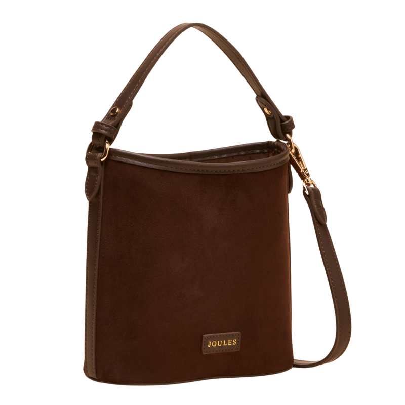 Joules Bucket Bag - Chocolate Suede-6