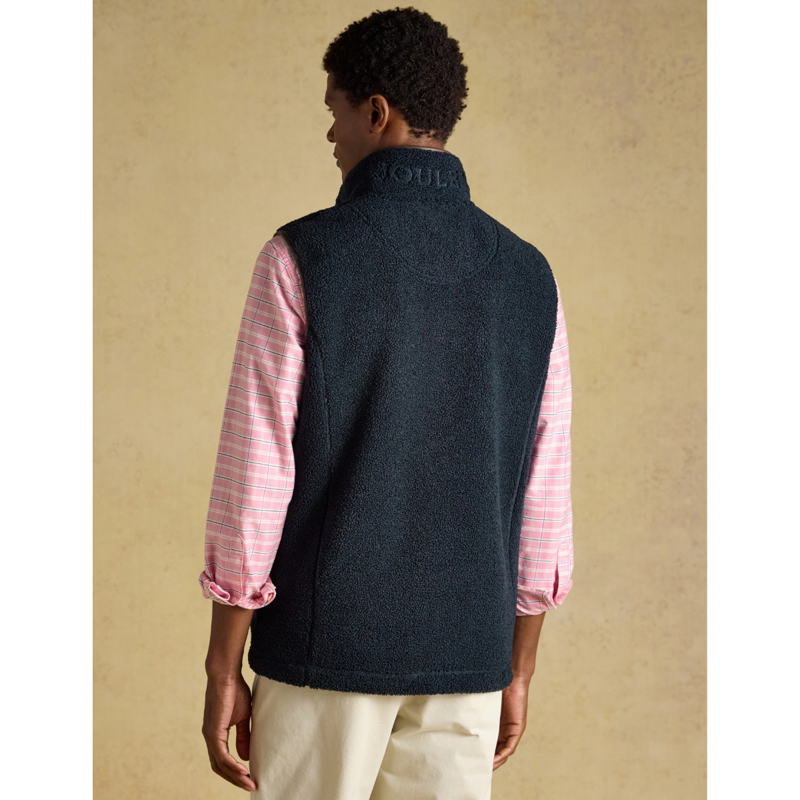 Joules Men's Heritage Borg Gilet - Navy-1
