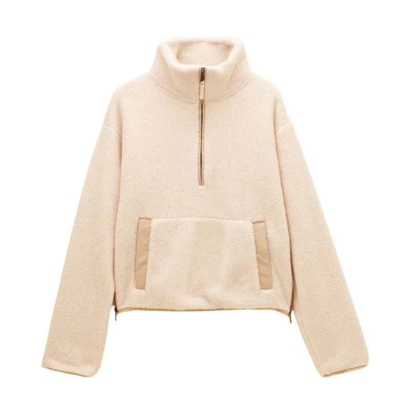 Joules Ladies Short Tilly Fleece - Cream-6