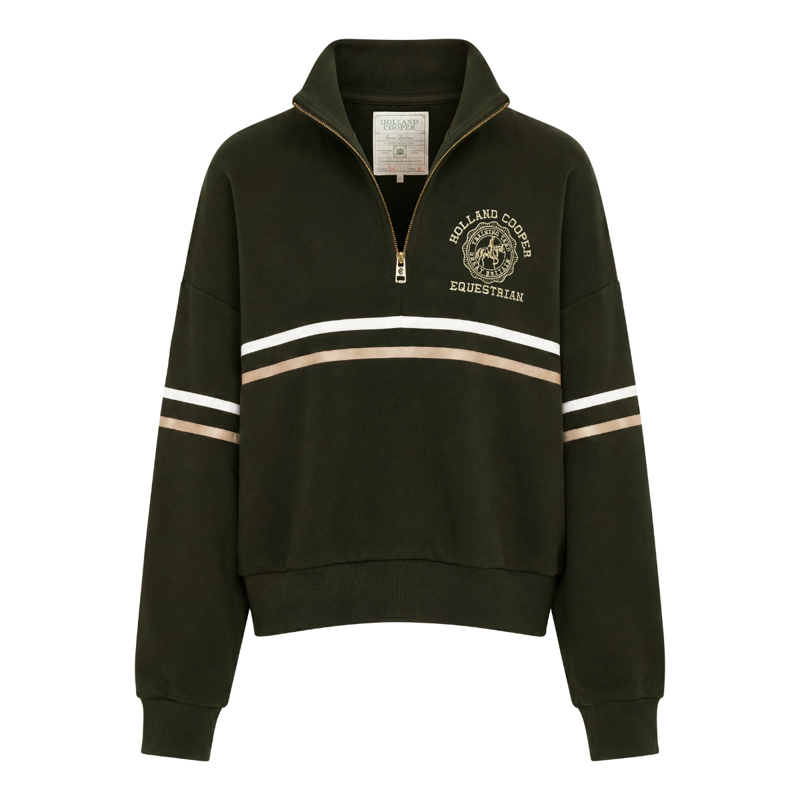 Holland Cooper Roan Quarter Zip - Spruce Green-5