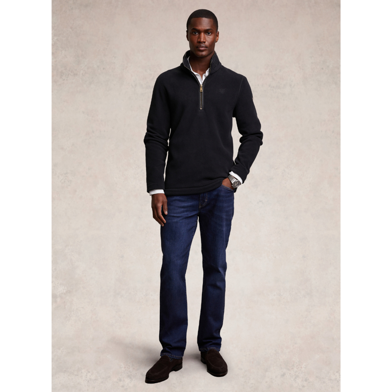 Holland Cooper Men's Country Fleece Quarter Zip - Black-4