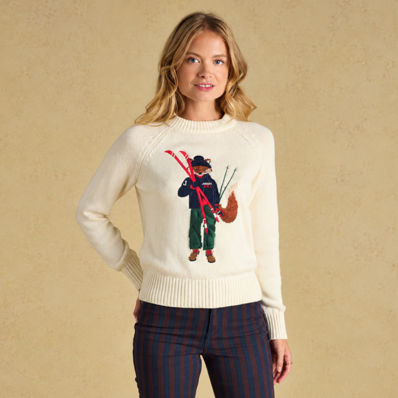 Joules Ladies Jonty Ski Jumper - Cream