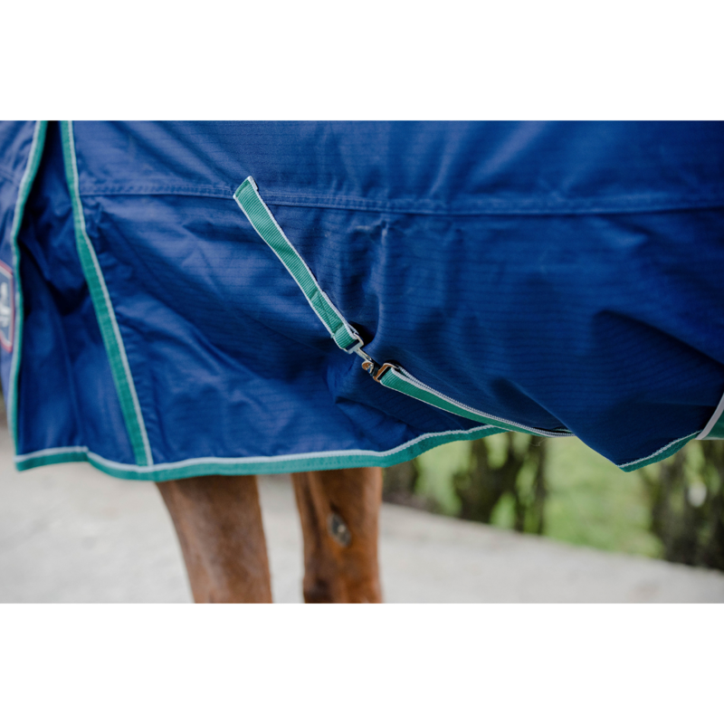 Mackey Keadeen Plus 100g Turnout Rug - Navy/Grey/Hunter-6