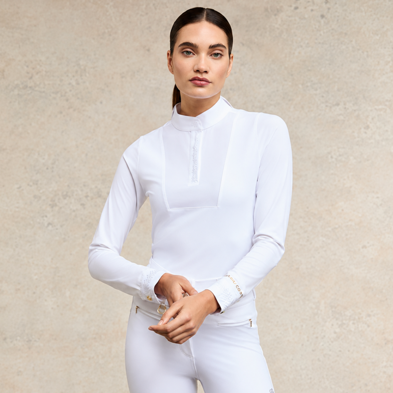 Holland Cooper Gatcombe Long Sleeve Show Shirt - White