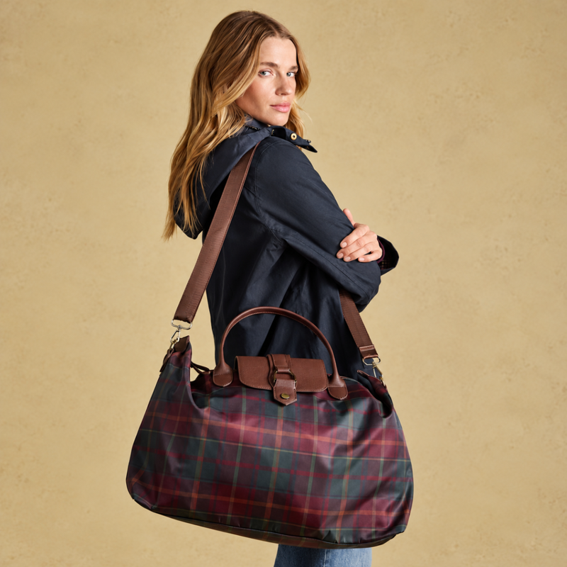 Joules Edie Weekend Bag - Red Check