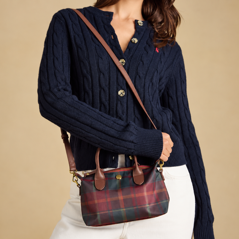 Joules Edie Crossbody Bag - Red Check-6