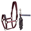 Tommy Hilfiger Yale Headcollar and Rope Set - Deep Burgundy