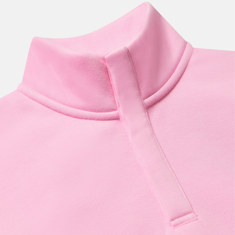 Gym + Coffee Kids Snap Collar Sierra Sweatshirt - Pink Blossom-5