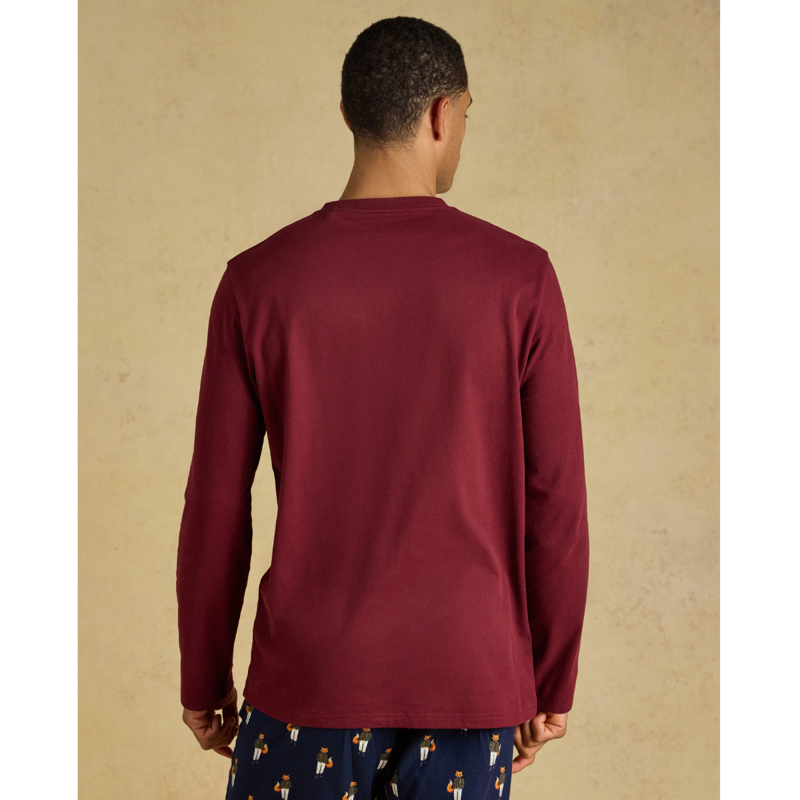 Joules Men's Lounge Top - Burgundy Red-1