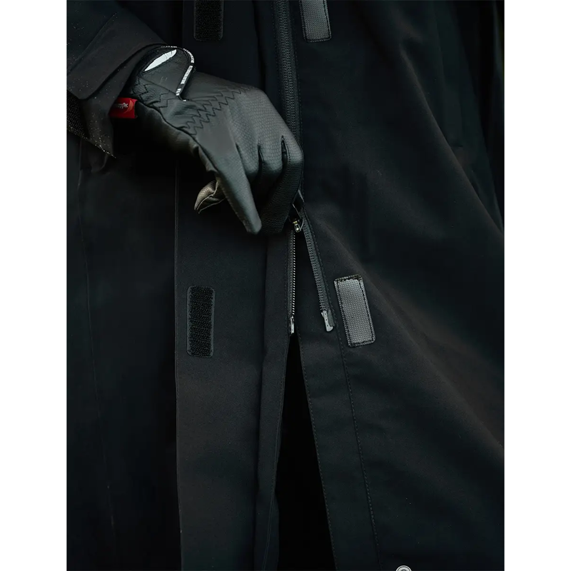 WeatherBeeta Windbreaker Reflective Longline Riding Jacket - Black-7