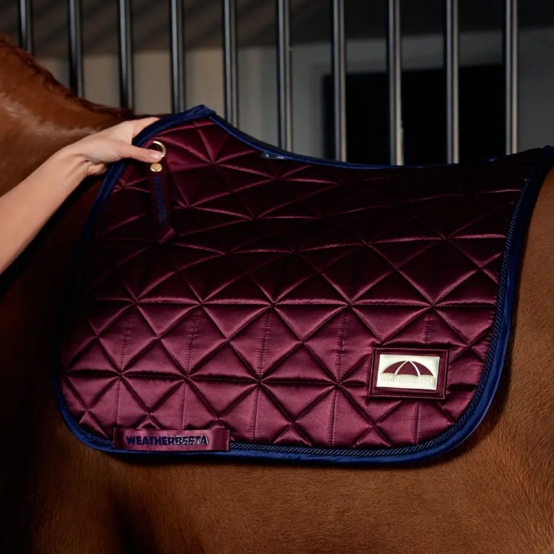 WeatherBeeta Satin Pro Air-Tec Dressage Saddlepad - Burgundy-6