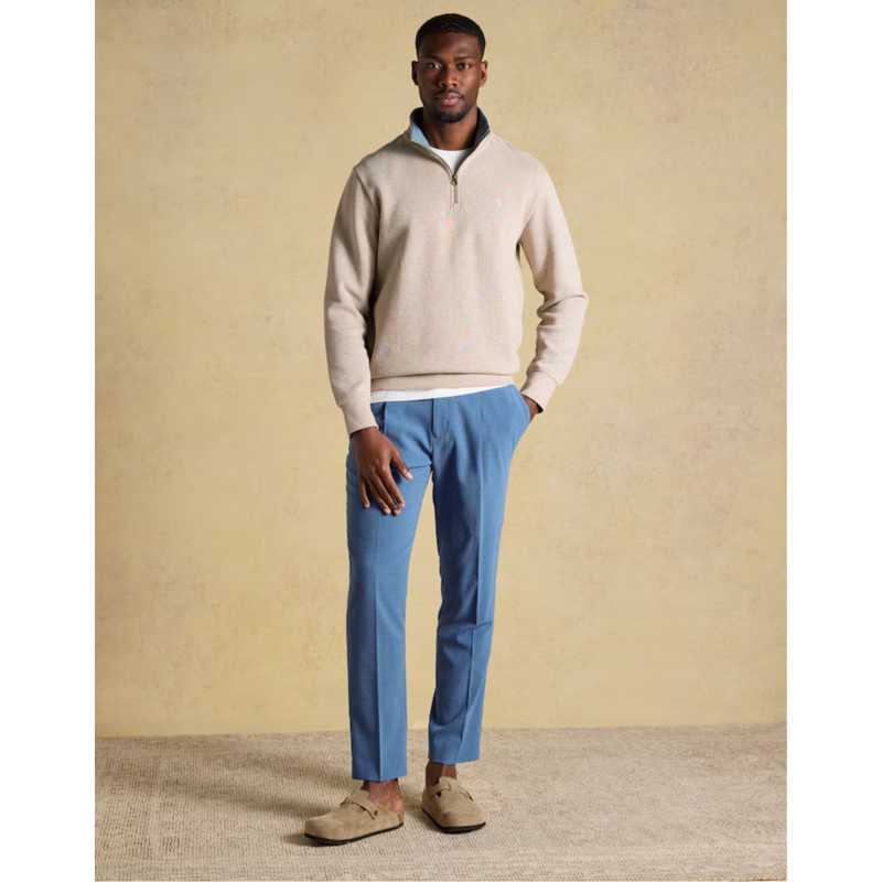Joules Men's Alistair Quarter Zip Sweatshirt - Oatmeal-5