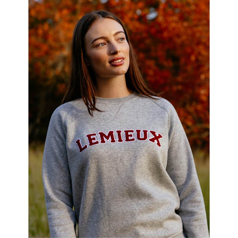 LeMieux Vida Varsity Crew Sweat - Grey Marl-5