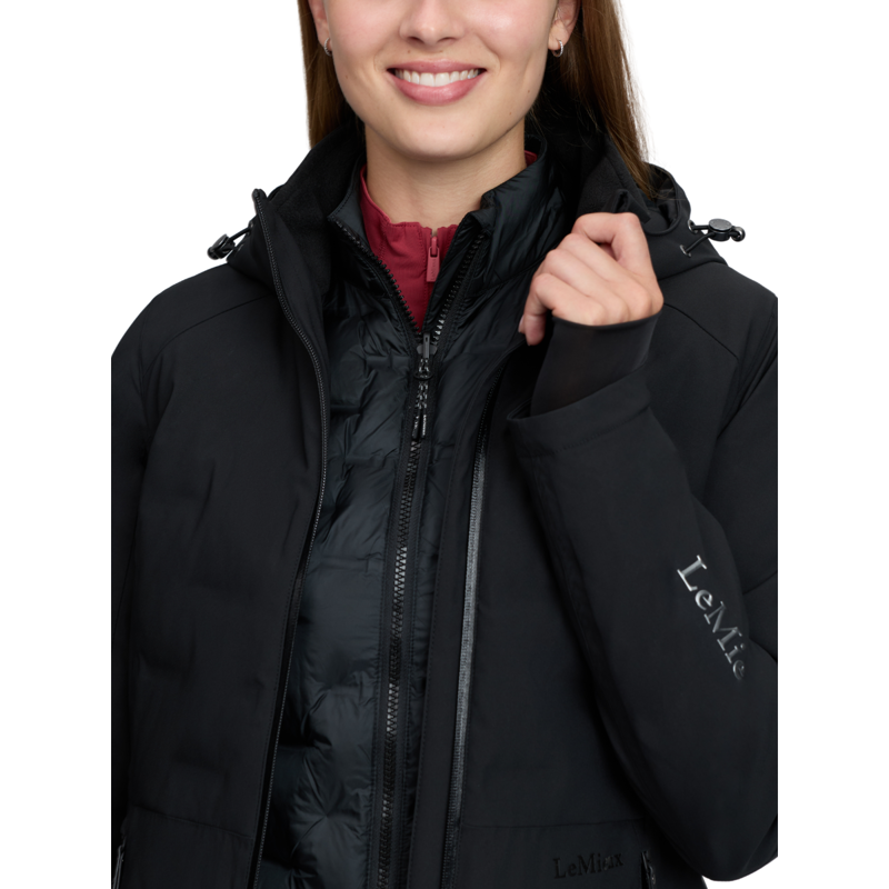 LeMieux Brooke 3 in 1 Waterproof Hybrid Jacket - Black-6