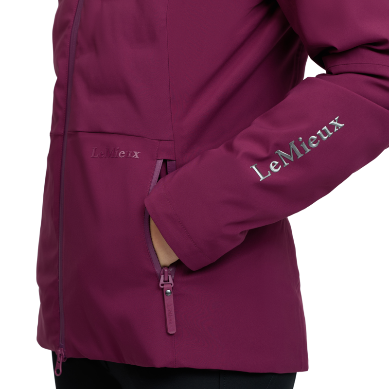LeMieux Brooke 3 in 1 Waterproof Hybrid Jacket - Blackberry-7