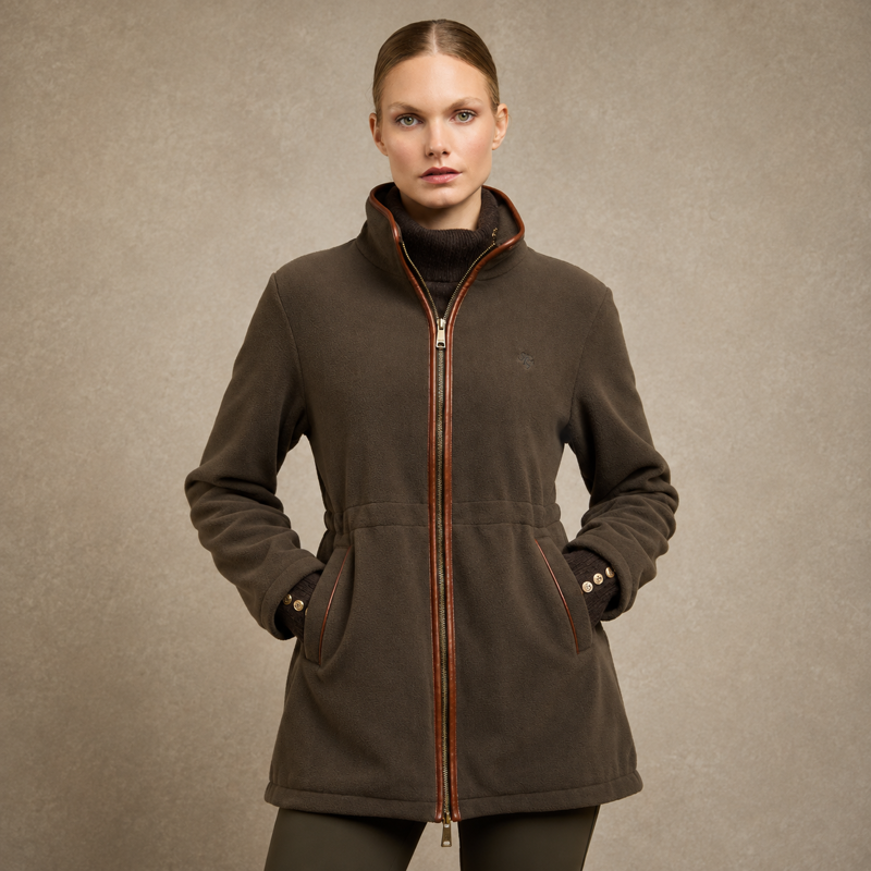 Holland Cooper Country Longline Fleece - Khaki