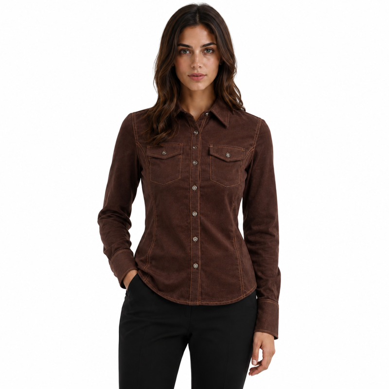 Horseware Corduroy Shirt - Coffee Bean