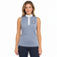 Horseware Lola Sleeveless Polo Shirt - Navy/White