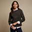 Holland Cooper Crystal Crew Neck Sweat - Dark Olive