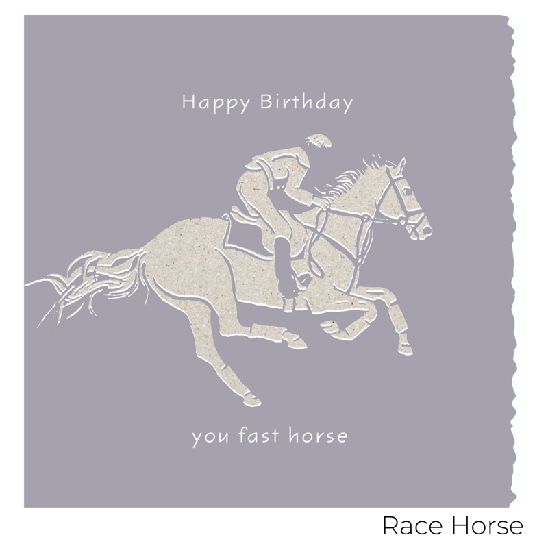 Deckled Edge Colour Block Pony Card-8