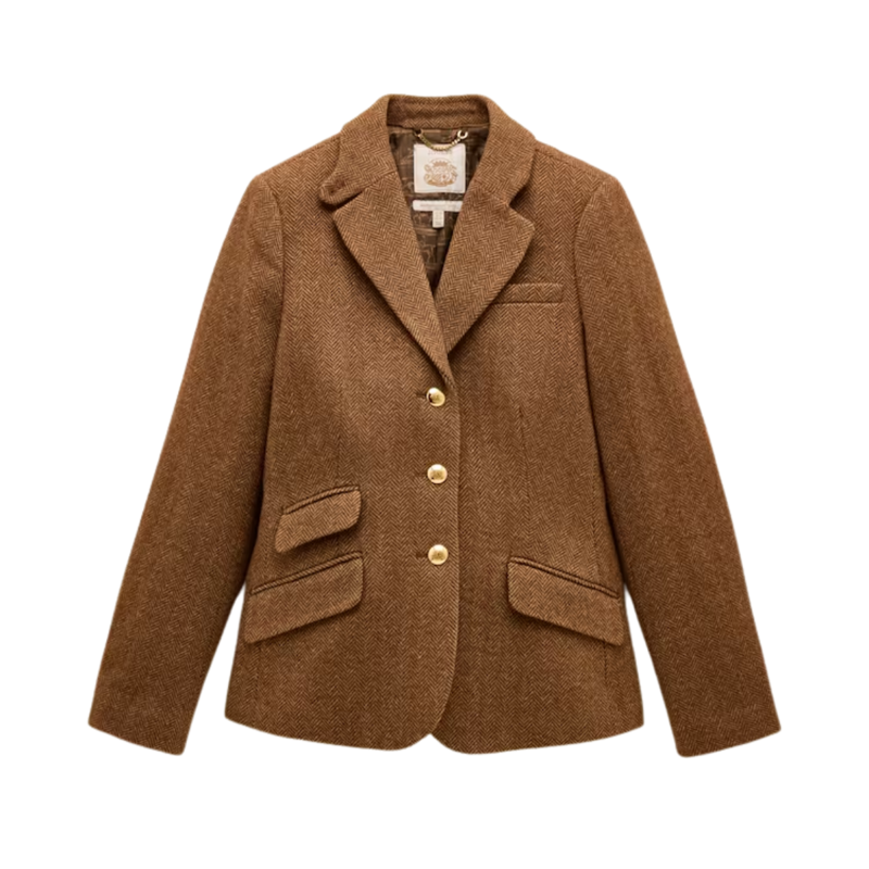 Joules Ladies Canterly Jacket - Brown Herringbone