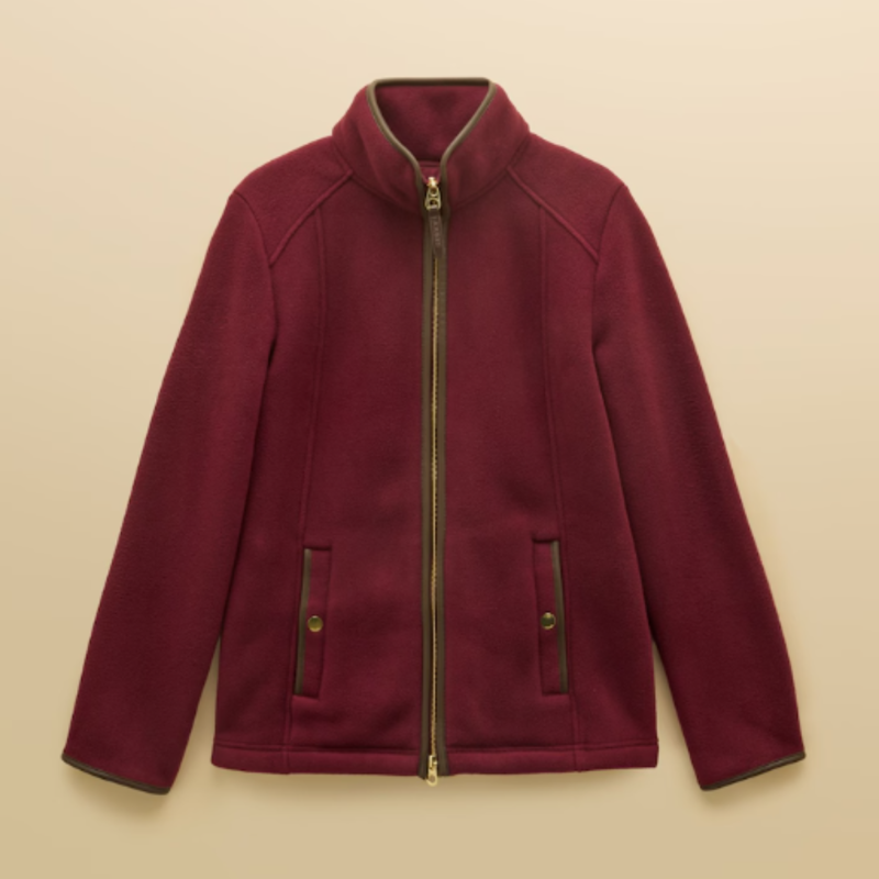 Joules Ladies Heritage Full Zip Fleece - Red-7