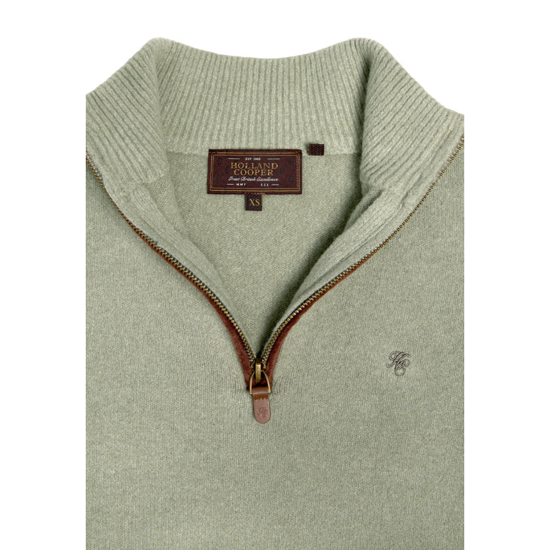 Holland Cooper Country Quarter Zip Knit - Sage-7