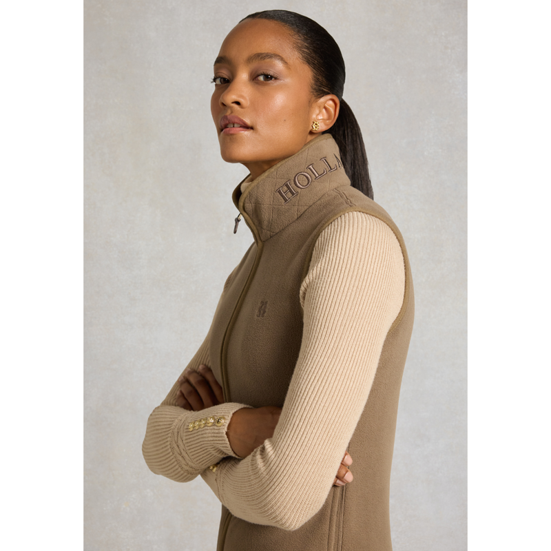 Holland Cooper Country Fleece Gilet - Mocha-5