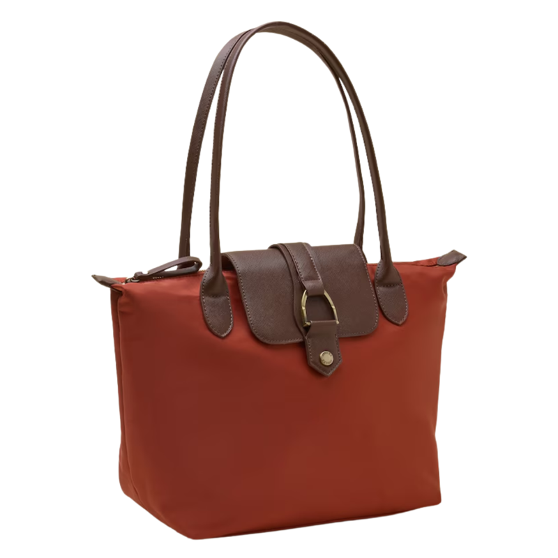 Joules Edie Zip Top Shopper Bag - Rust Orange-6