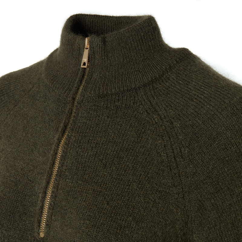 Holland Cooper Tori Quarter Zip Knit - Forest Green-9