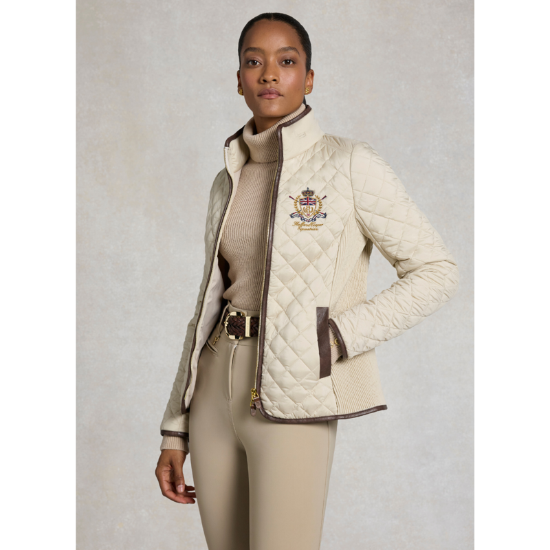 Holland Cooper Boughton Diamond Quilt Jacket - Stone-8