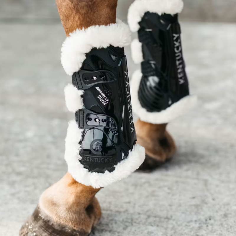 Kentucky Vegan Sheepskin Tendon Boots Bamboo Shield - Black-7
