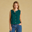 Joules Ladies Holly Button Through Knitted Vest - Green