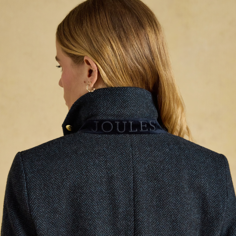 Joules Ladies Canterly Jacket - Navy Herringbone-4