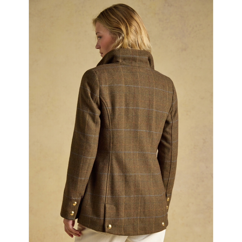 Joules Ladies Classic Fieldcoat - Brown Check-1