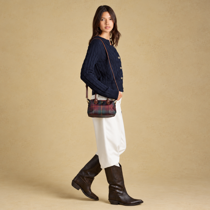 Joules Edie Crossbody Bag - Red Check-7