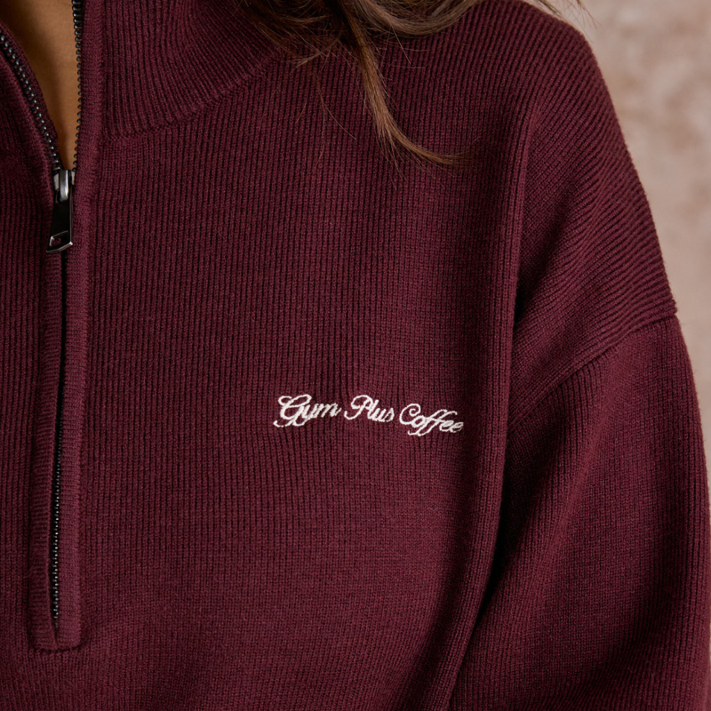 Gym + Coffee Women's Knit Half Zip - Fig-8