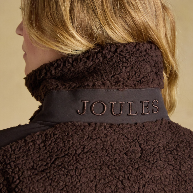 Joules Ladies Tilly Quarter Zip Fleece - Chocolate Brown-7