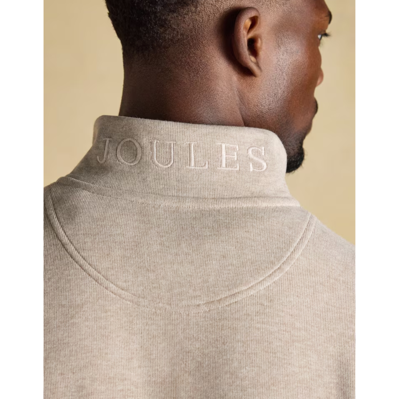 Joules Men's Alistair Quarter Zip Sweatshirt - Oatmeal-8
