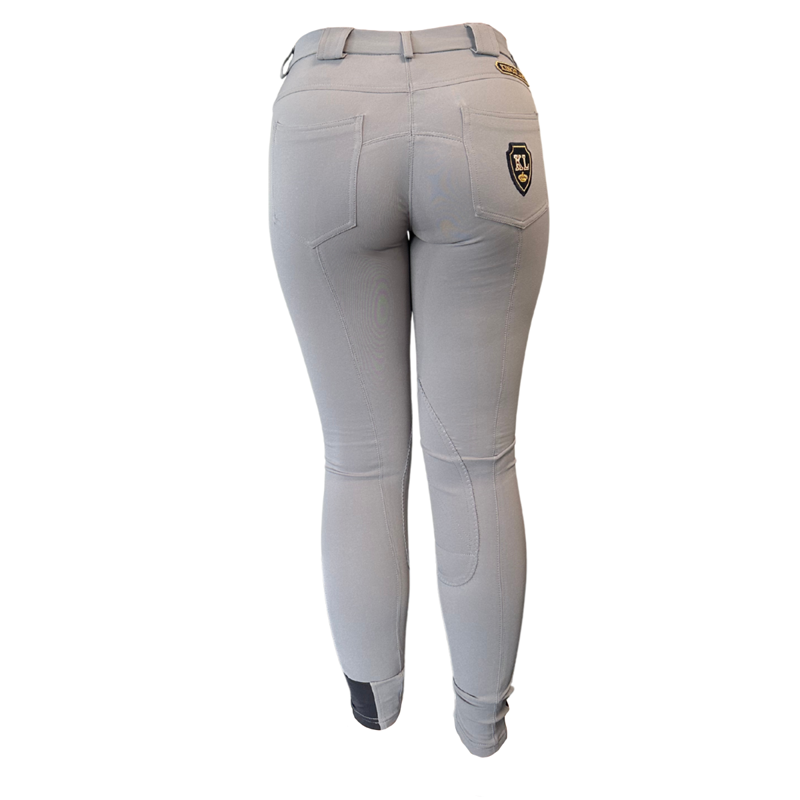Kingsland Ladies Kelly Fitted Breeches - Light Grey-1