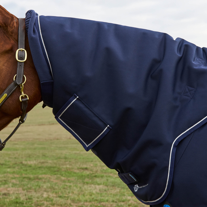 WeatherBeeta ComfiTec Ultra Detach-A-Neck 360g Turnout Rug - Navy-2