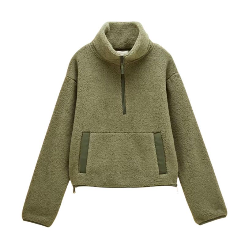 Joules Ladies Short Tilly Fleece - Olive Green