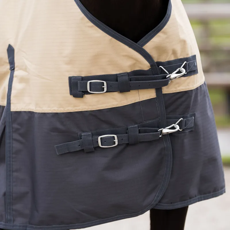 Imperial Riding Limited 100g Highneck Turnout Rug - Beige/Grey-2