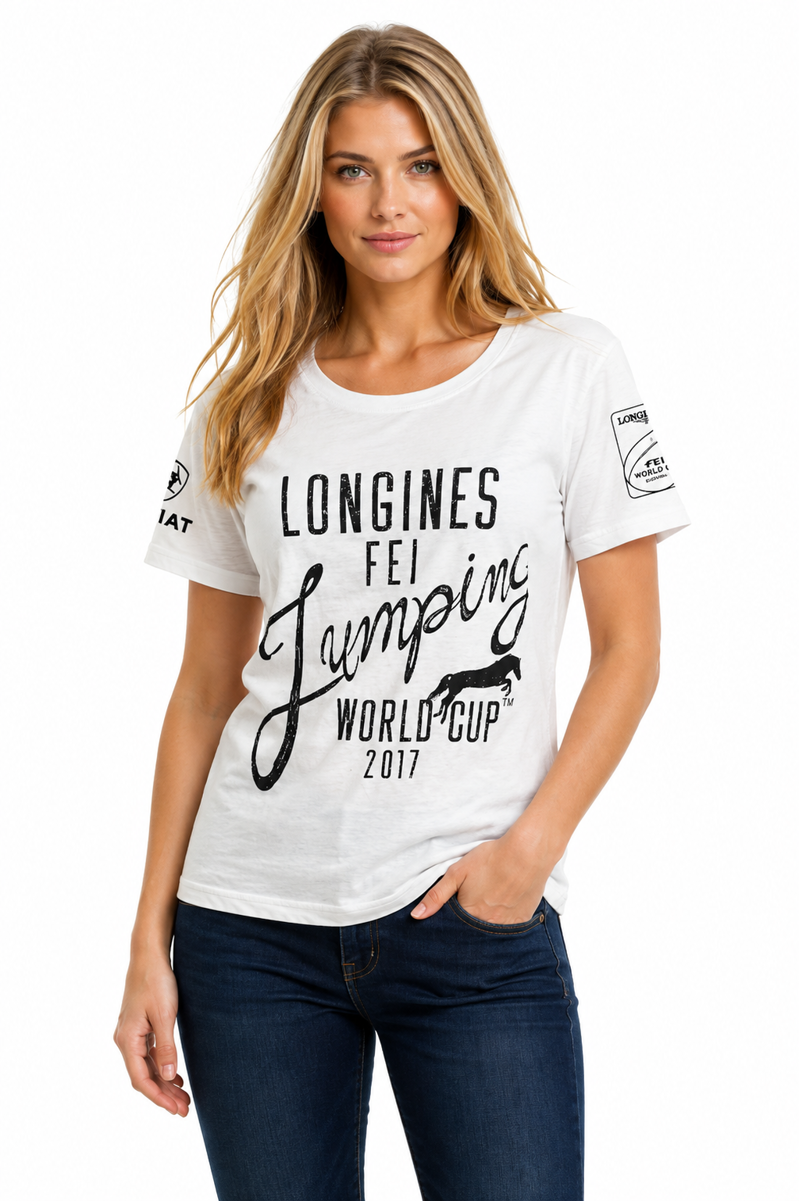 Ariat Ladies FEI Poster Design Graphic T-Shirt - White