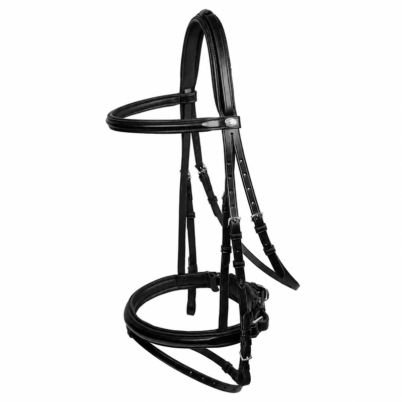 Schockemohle Stockholm-P Flash Bridle - Black/Silver