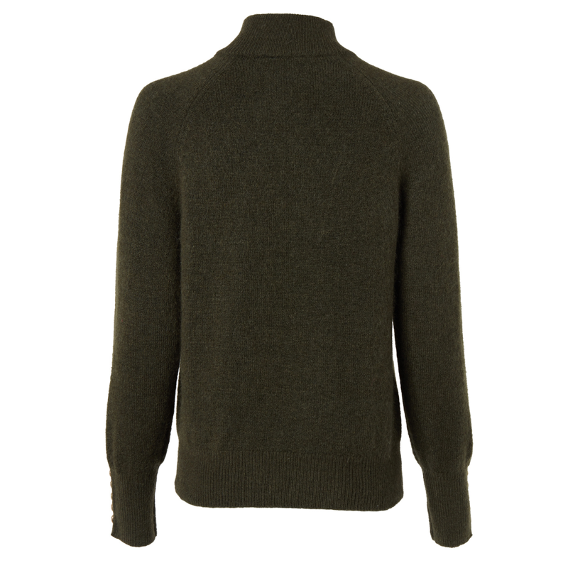 Holland Cooper Tori Quarter Zip Knit - Forest Green-6