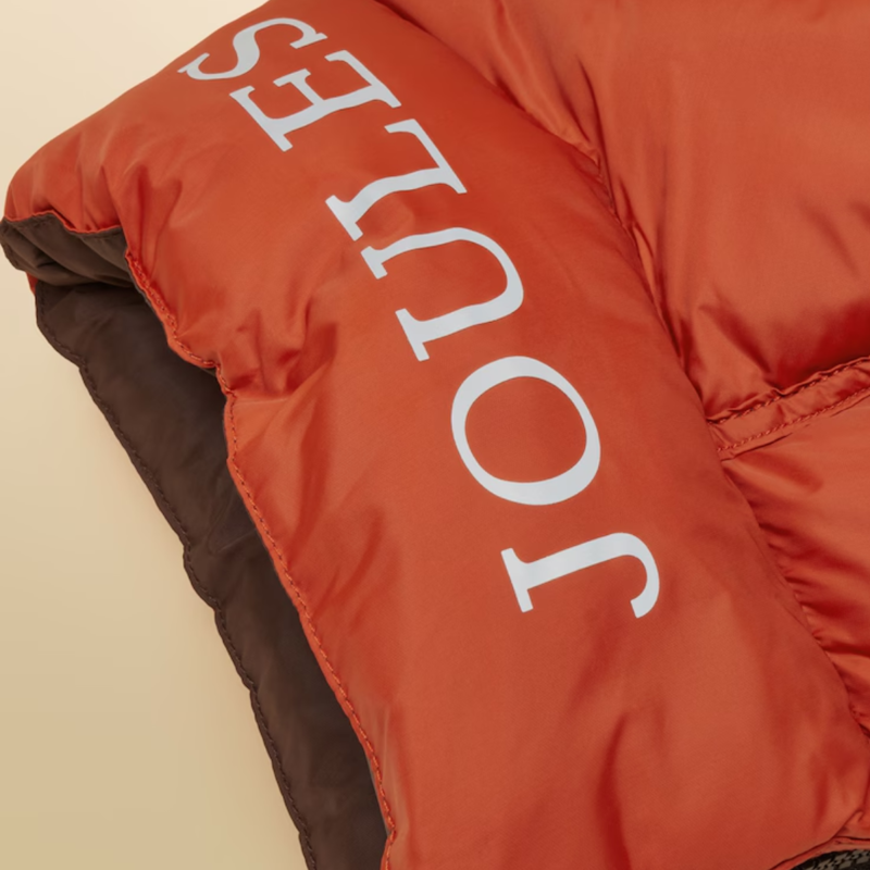Joules Moorsdale Reversible Dog Puffer Coat - Ketchup-8